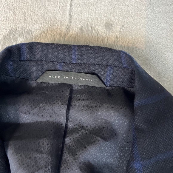 HUGO BOSS Mens Blazer Sport Coat Casual Jacket Size 40R Wool Navy Suit - Picture 6 of 8